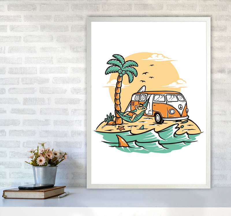 The Good Life Art Print by Jason Stanley A1 Oak Frame