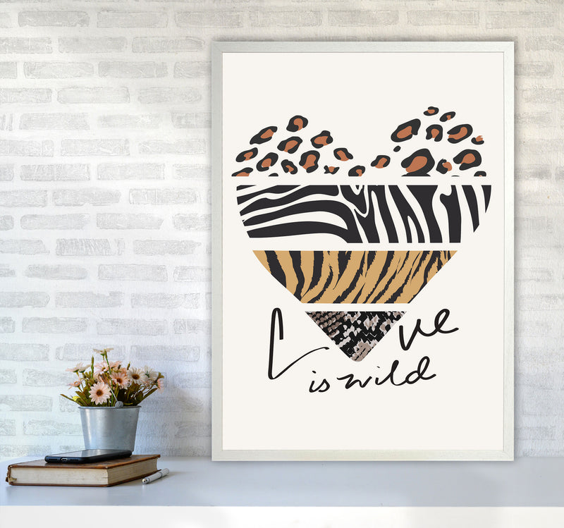 Love Is Wild Art Print by Jason Stanley A1 Oak Frame
