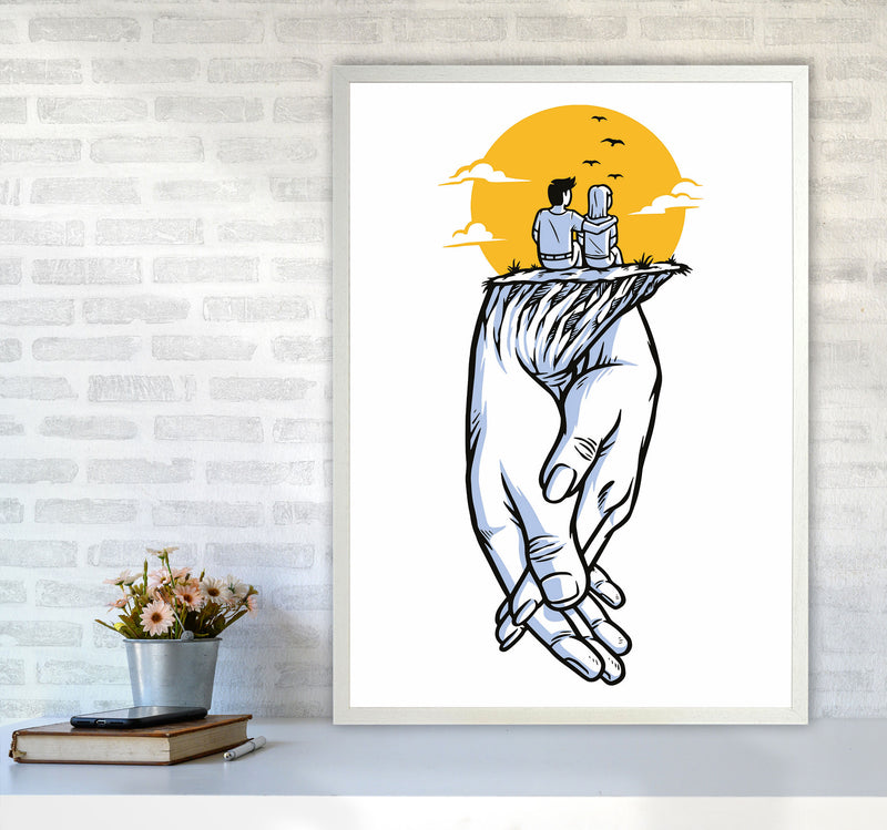 Date Night Art Print by Jason Stanley A1 Oak Frame