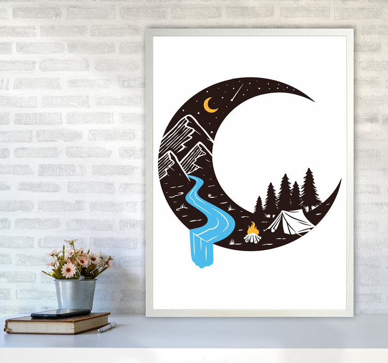 Moon River Art Print by Jason Stanley A1 Oak Frame