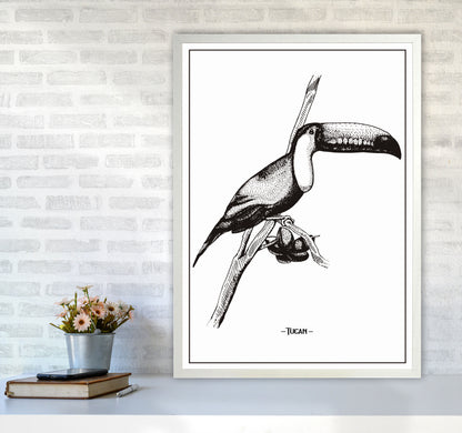 Tucan Art Print by Jason Stanley A1 Oak Frame