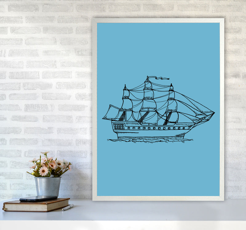 Above Sea Art Print by Jason Stanley A1 Oak Frame