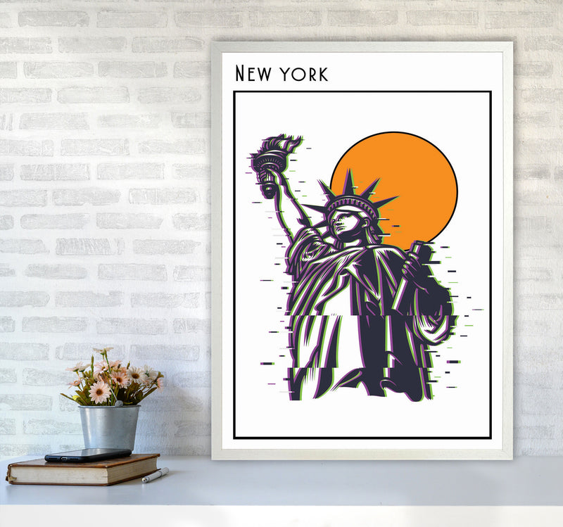 New York Art Print by Jason Stanley A1 Oak Frame
