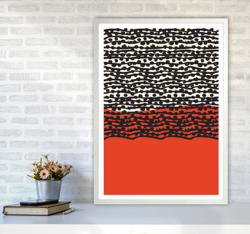 Red Vibe 2 Art Print by Jason Stanley A1 Oak Frame