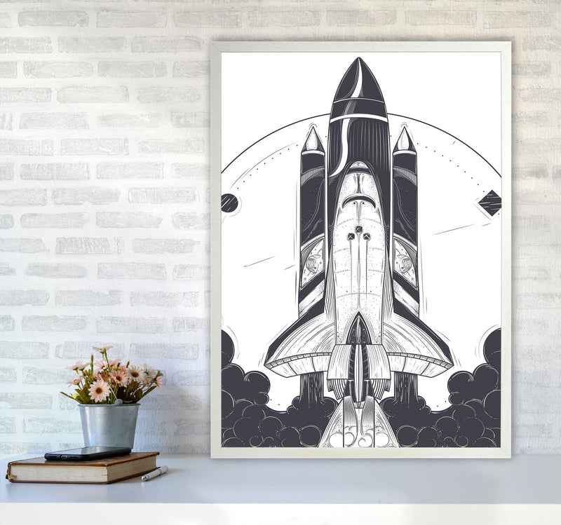 Blastoff! Art Print by Jason Stanley A1 Oak Frame