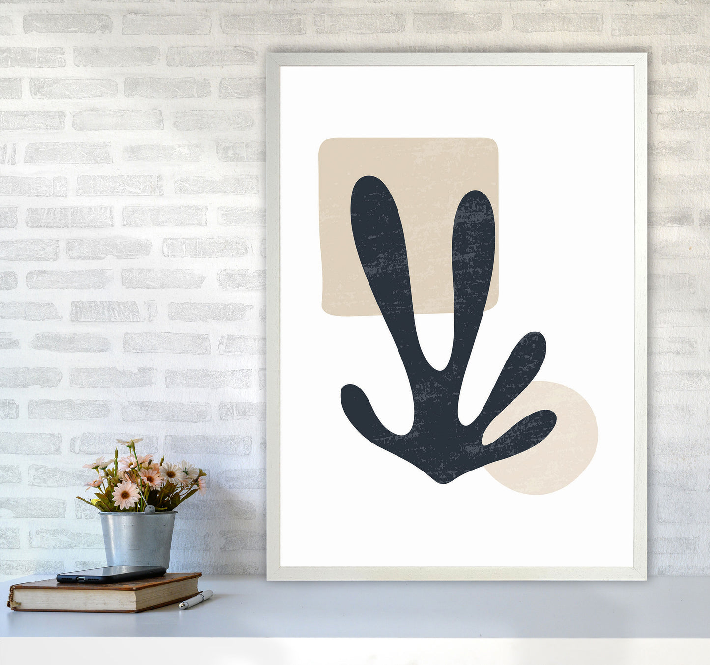 Minimal Abstract Algae II Art Print by Jason Stanley A1 Oak Frame