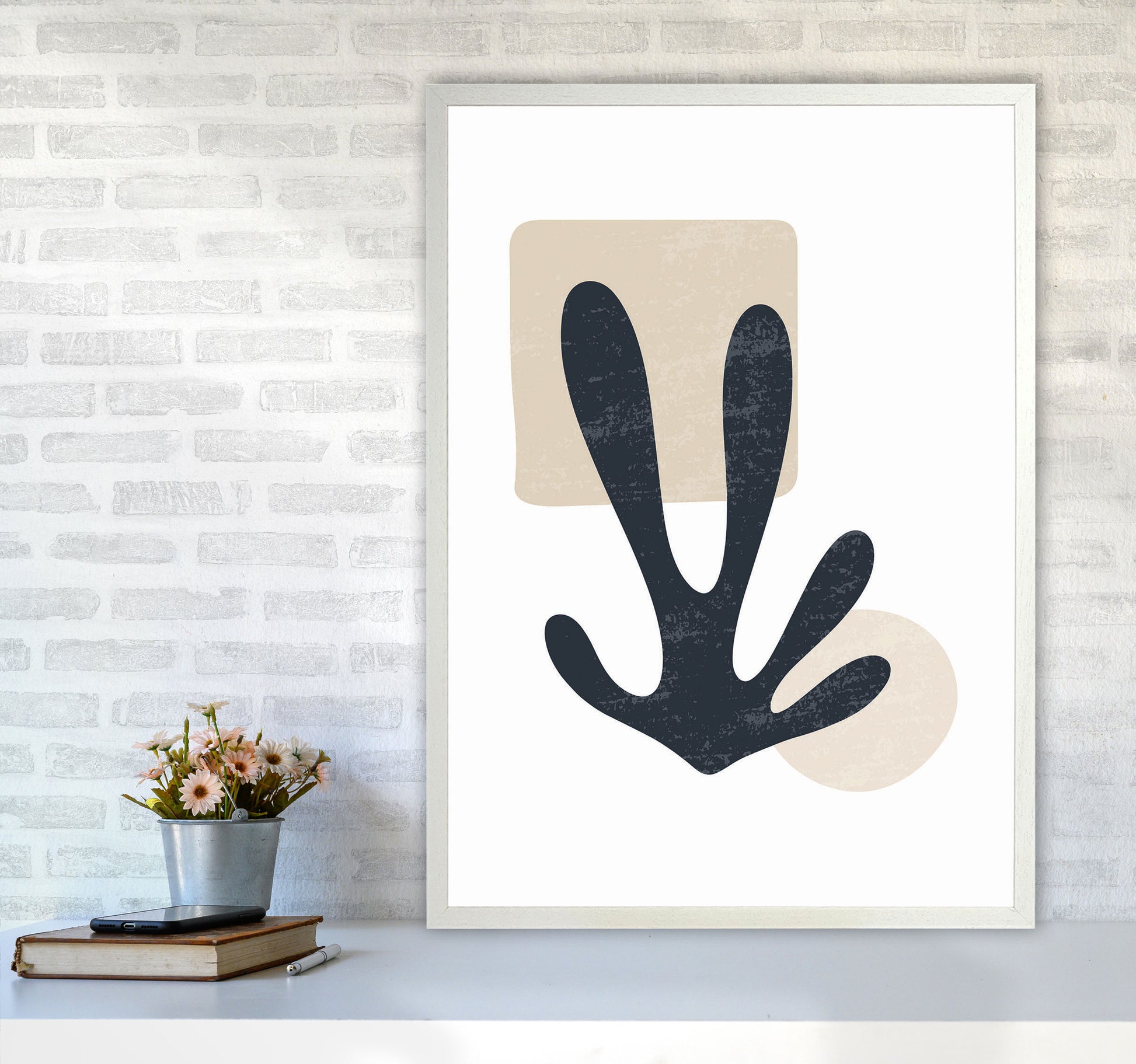 Minimal Abstract Algae II Art Print by Jason Stanley A1 Oak Frame