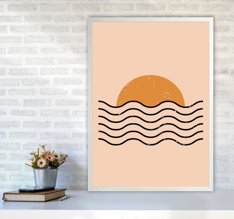Boho Sunset Art Print by Jason Stanley A1 Oak Frame