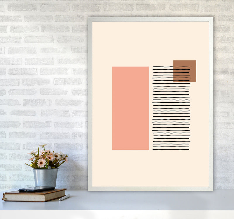 Geometric Abstract Shapes II Art Print by Jason Stanley A1 Oak Frame