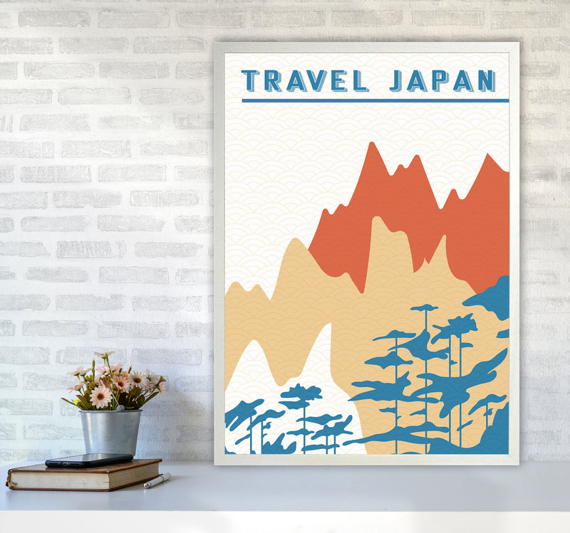 Traval Japan Minimilism III Art Print by Jason Stanley A1 Oak Frame