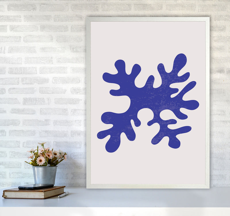 Abstract Blue Algae Art Print by Jason Stanley A1 Oak Frame