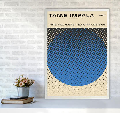 Tame Impala Live In San Francisco Art Print by Jason Stanley A1 Oak Frame