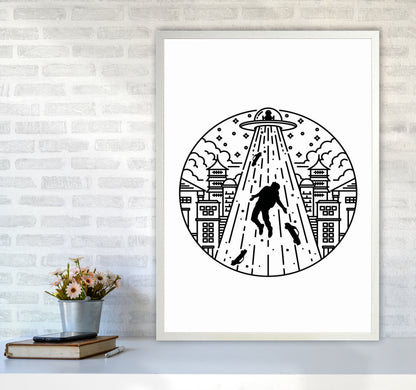 Alien Invasion Art Print by Jason Stanley A1 Oak Frame