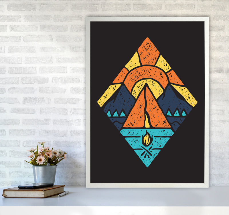 Adventure Is Here Art Print by Jason Stanley A1 Oak Frame