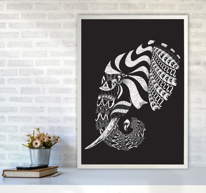 Ornate Elephant II Art Print by Jason Stanley A1 Oak Frame