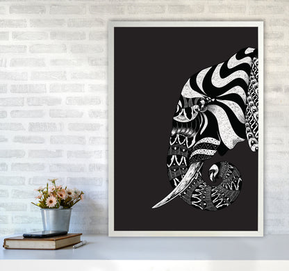 Ornate Elephant Art Print by Jason Stanley A1 Oak Frame