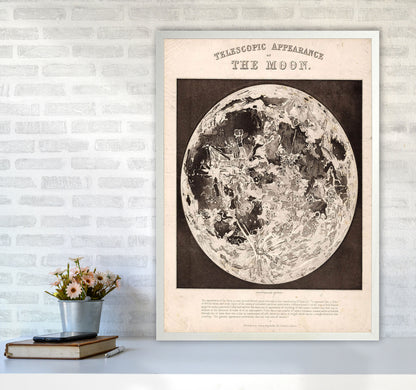 Telescopic Appearance Of The Moon Art Print by Jason Stanley A1 Oak Frame