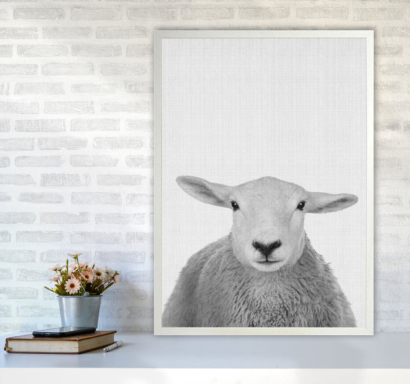 Trust This Wise Sheep Art Print by Jason Stanley A1 Oak Frame
