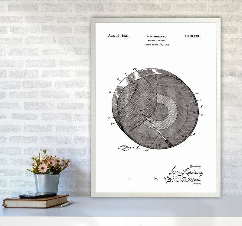 Archery Target Patent Art Print by Jason Stanley A1 Oak Frame