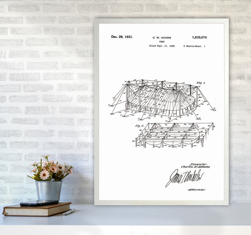 Carnival Tent Patent Art Print by Jason Stanley A1 Oak Frame