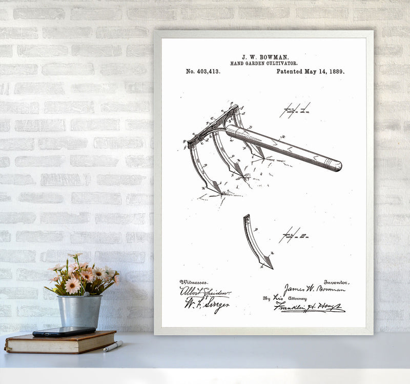 Garden Tool Patent Art Print by Jason Stanley A1 Oak Frame