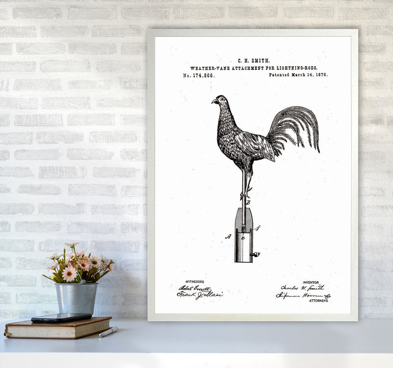 Weather Vane Patent Art Print by Jason Stanley A1 Oak Frame