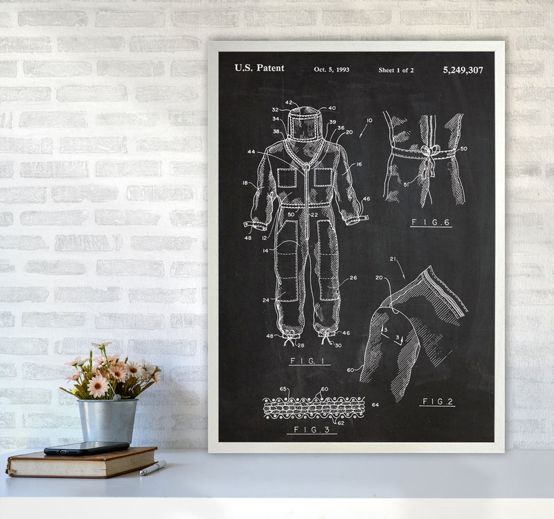 Bee Suit Patent Art Print by Jason Stanley A1 Oak Frame