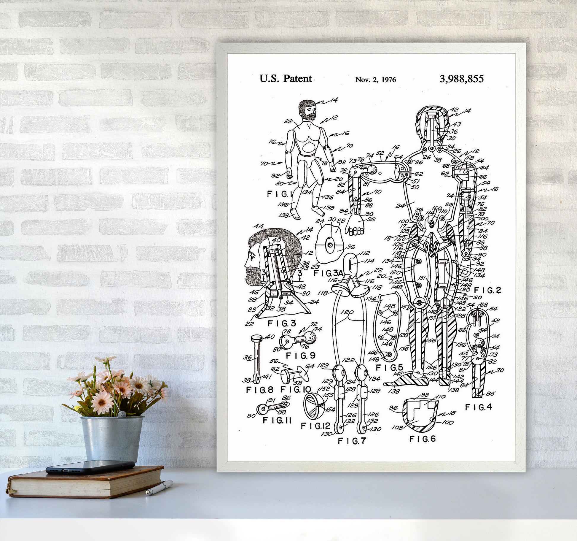 Kids Toy Patent Art Print by Jason Stanley A1 Oak Frame