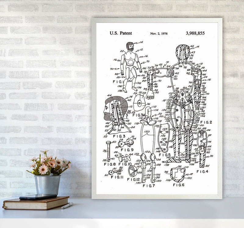 Kids Toy Patent Art Print by Jason Stanley A1 Oak Frame