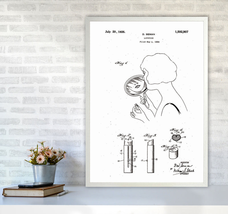 Lipstick Patent Art Print by Jason Stanley A1 Oak Frame