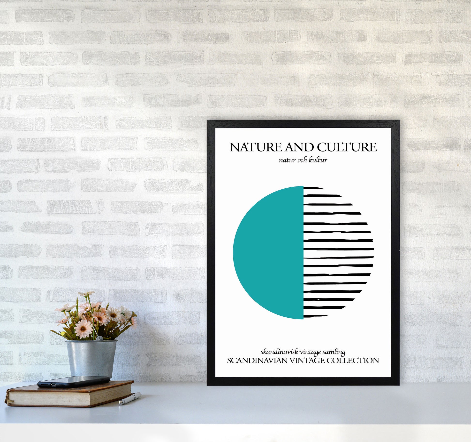 Nature And Culture Scandinavian Collection IV Art Print by Jason Stanley A2 White Frame