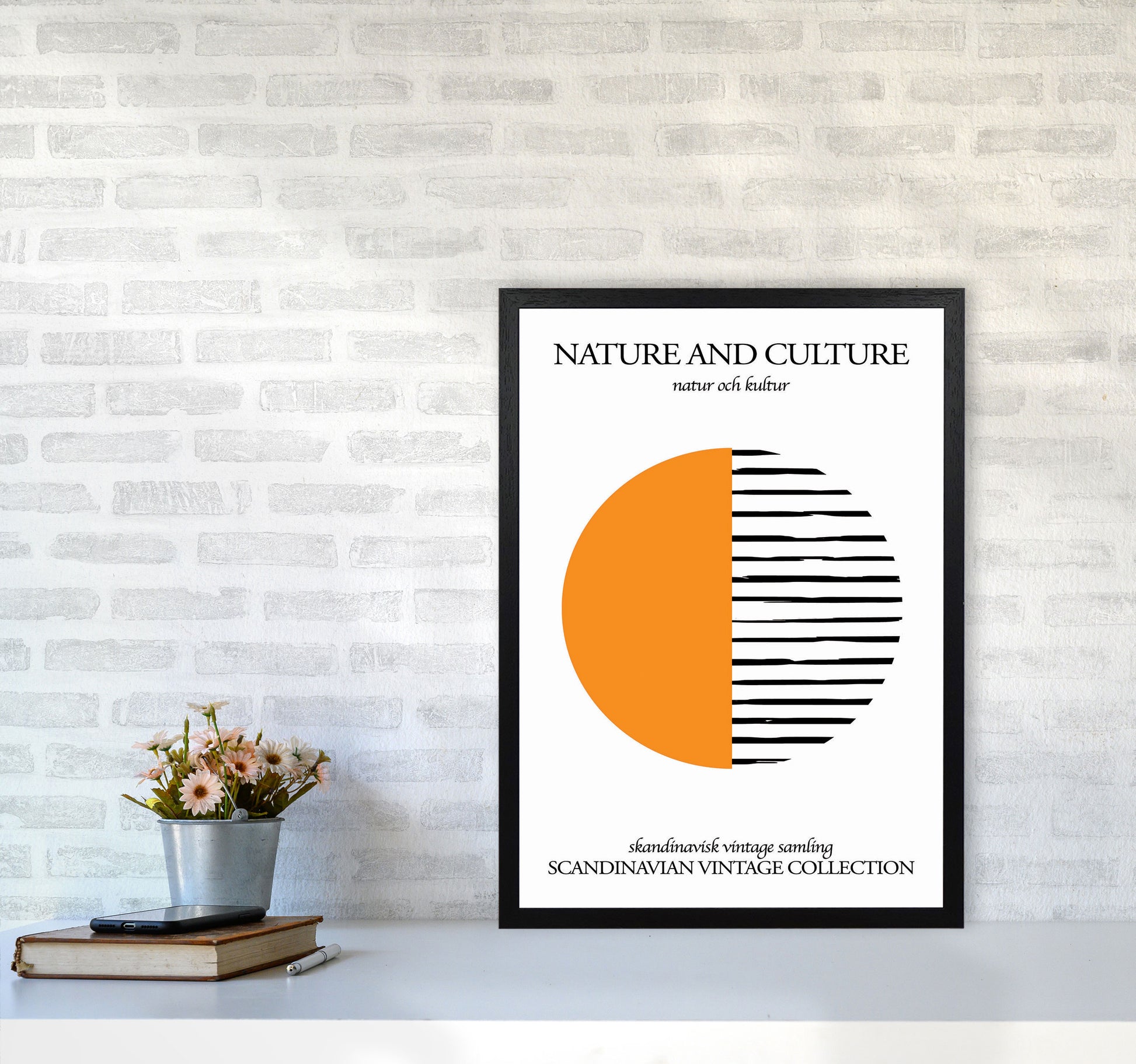 Nature And Culture Scandinavian Collection II Art Print by Jason Stanley A2 White Frame