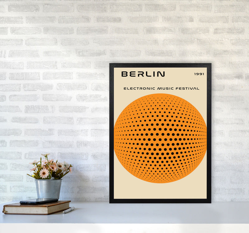 Berlin Electronic Music Festival Art Print by Jason Stanley A2 White Frame