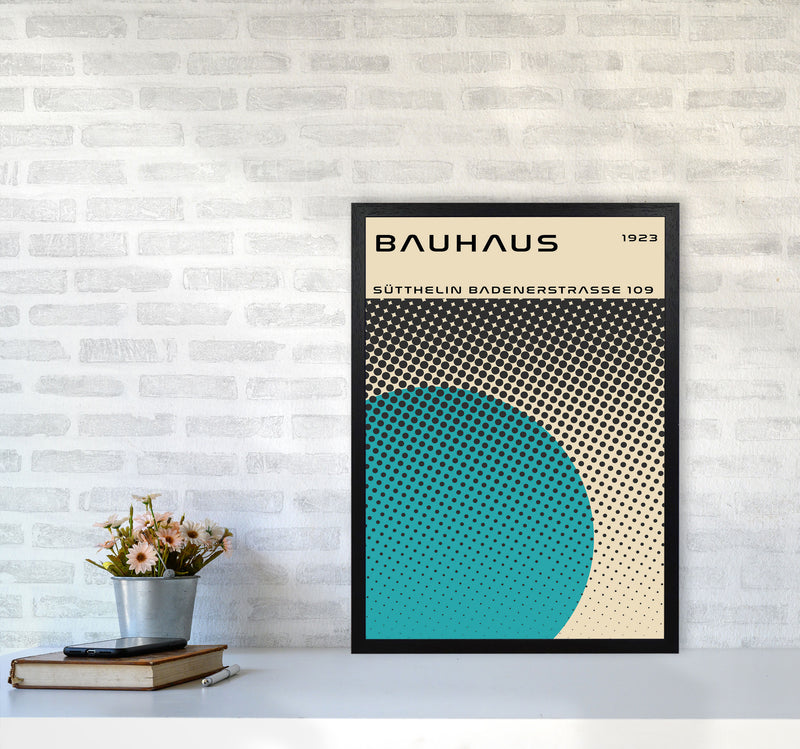 Bauhaus Geometric Teal Vibe II Art Print by Jason Stanley A2 White Frame