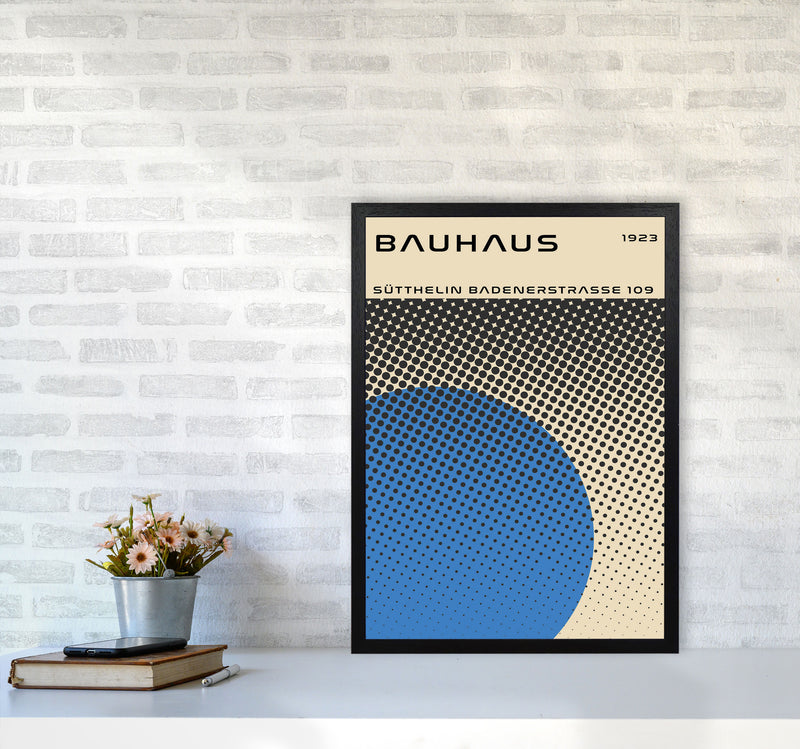 Bauhaus Geometric Blue Vibe II Art Print by Jason Stanley A2 White Frame