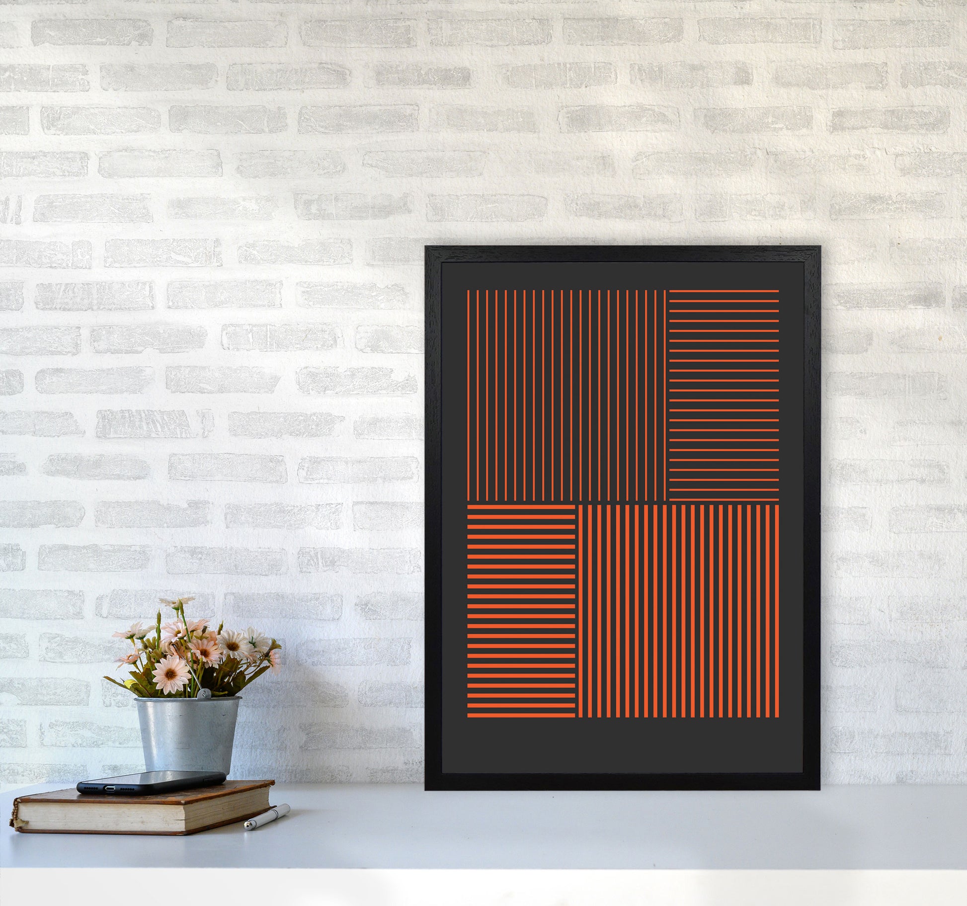 Minimal Geometric Series - 24 Art Print by Jason Stanley A2 White Frame