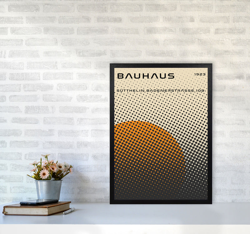 Bauhaus Geometric Yellow Vibe Art Print by Jason Stanley A2 White Frame