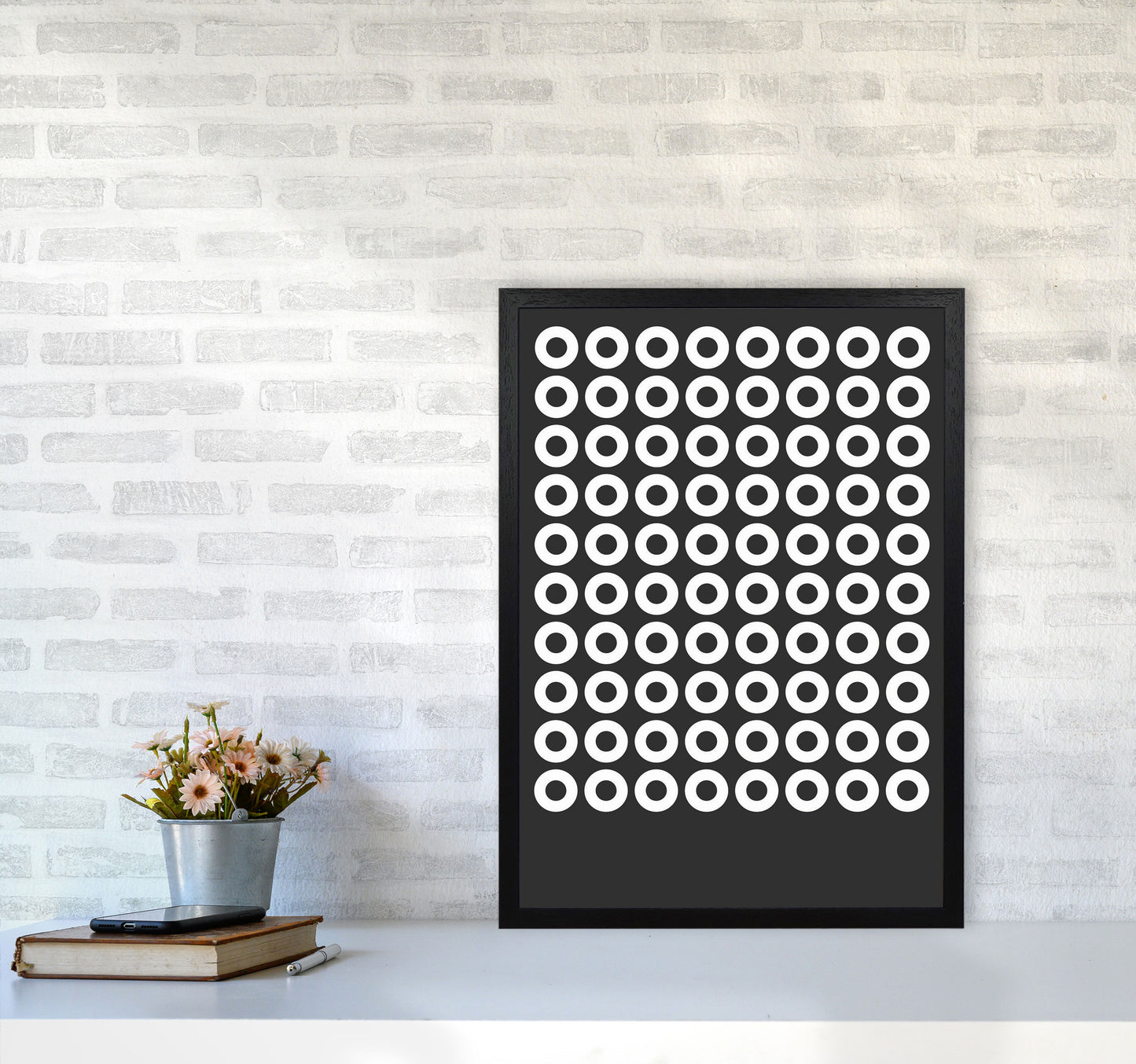 Minimal Geometric Series - 7 Art Print by Jason Stanley A2 White Frame
