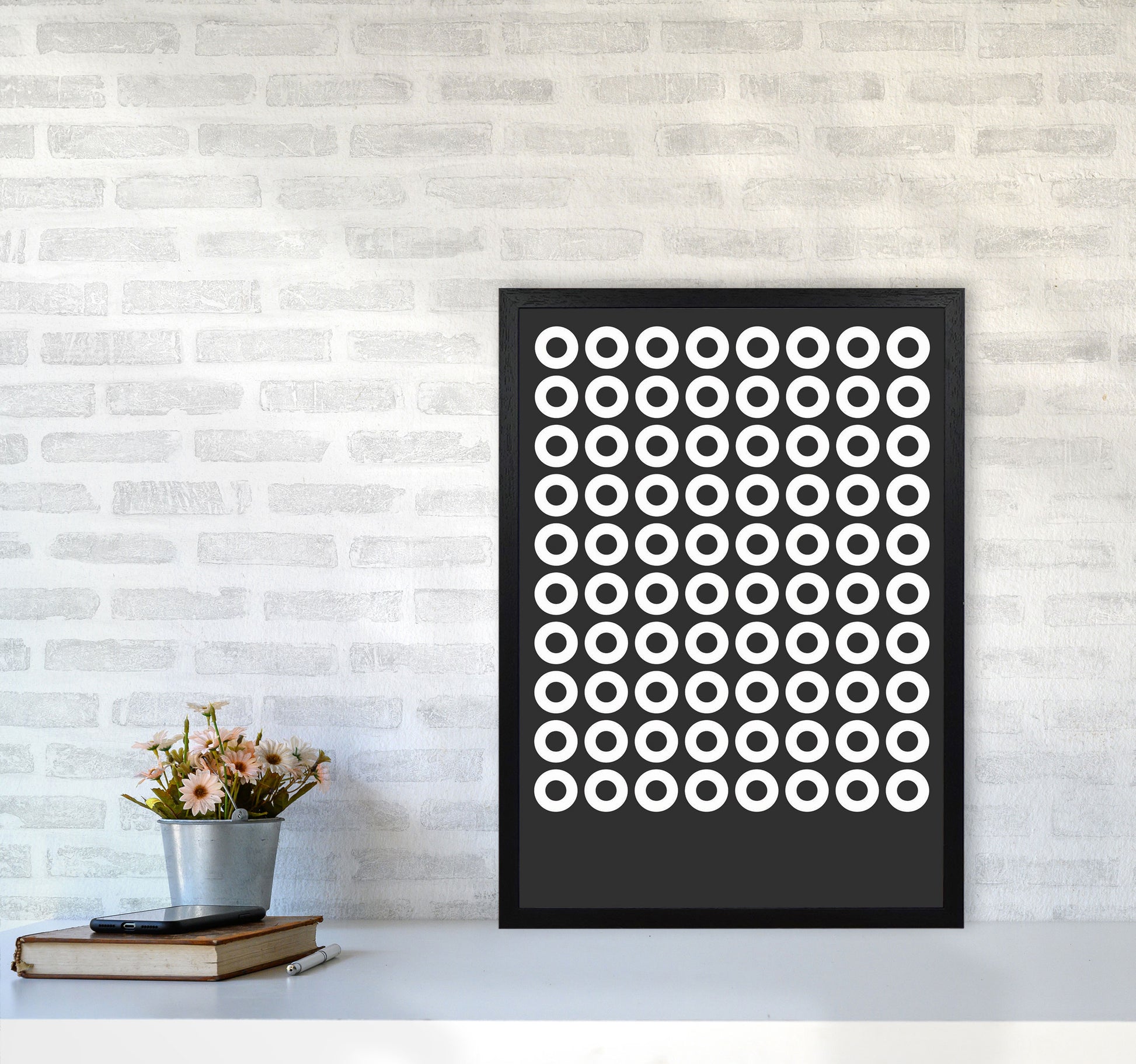 Minimal Geometric Series - 7 Art Print by Jason Stanley A2 White Frame
