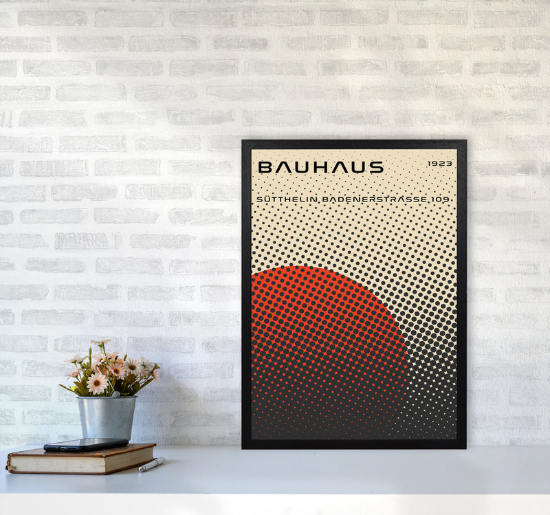 Bauhaus Geometric Red Vibe Art Print by Jason Stanley A2 White Frame
