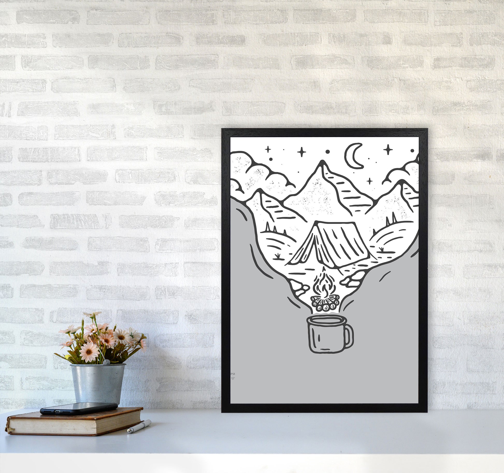 It All Started With Coffee Art Print by Jason Stanley A2 White Frame