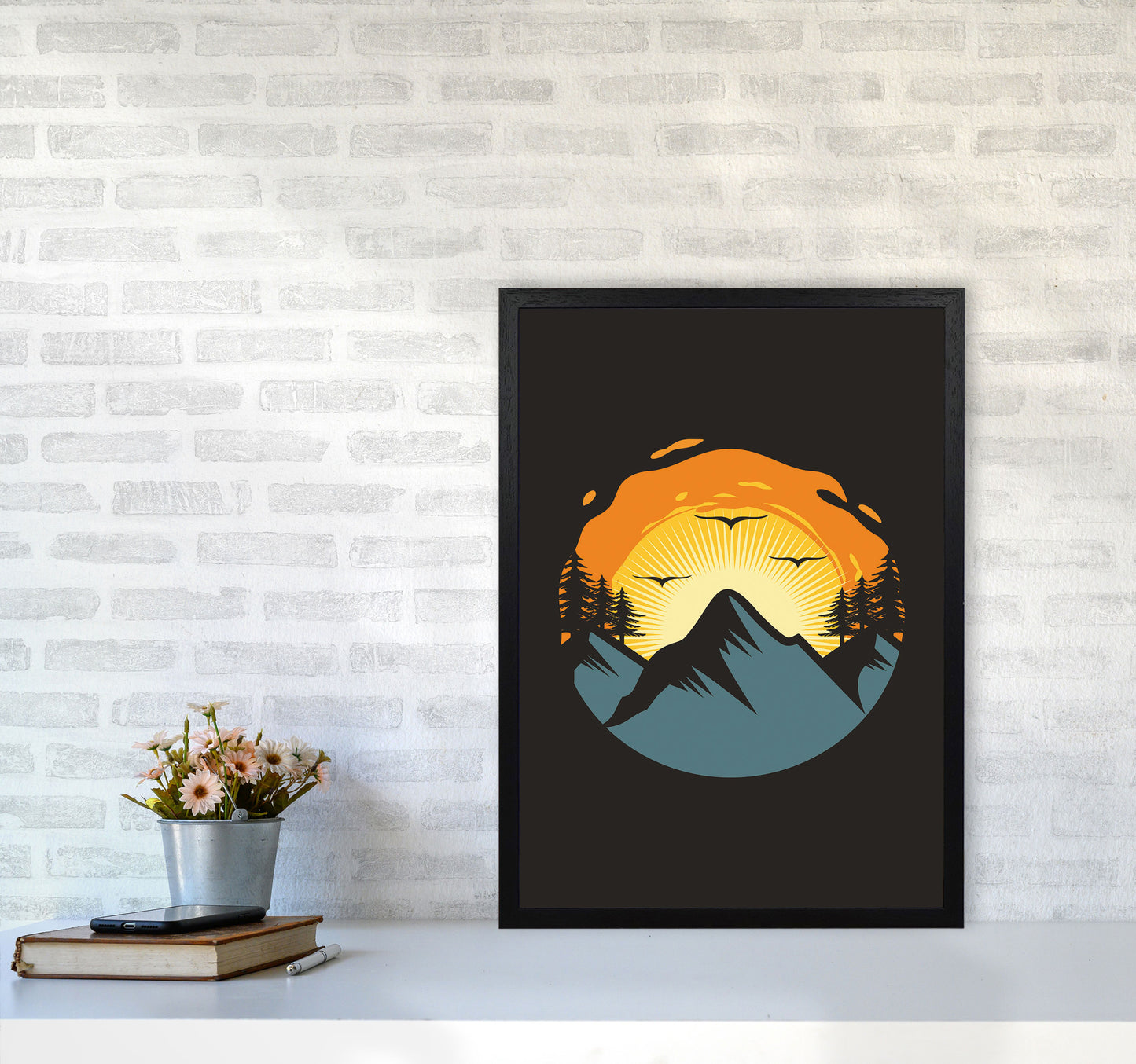 Sensets Are For The Birds Art Print by Jason Stanley A2 White Frame