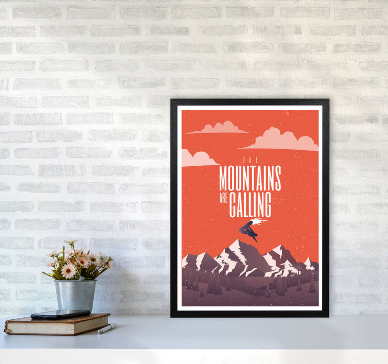 The Mountains Are Calling Art Print by Jason Stanley A2 White Frame