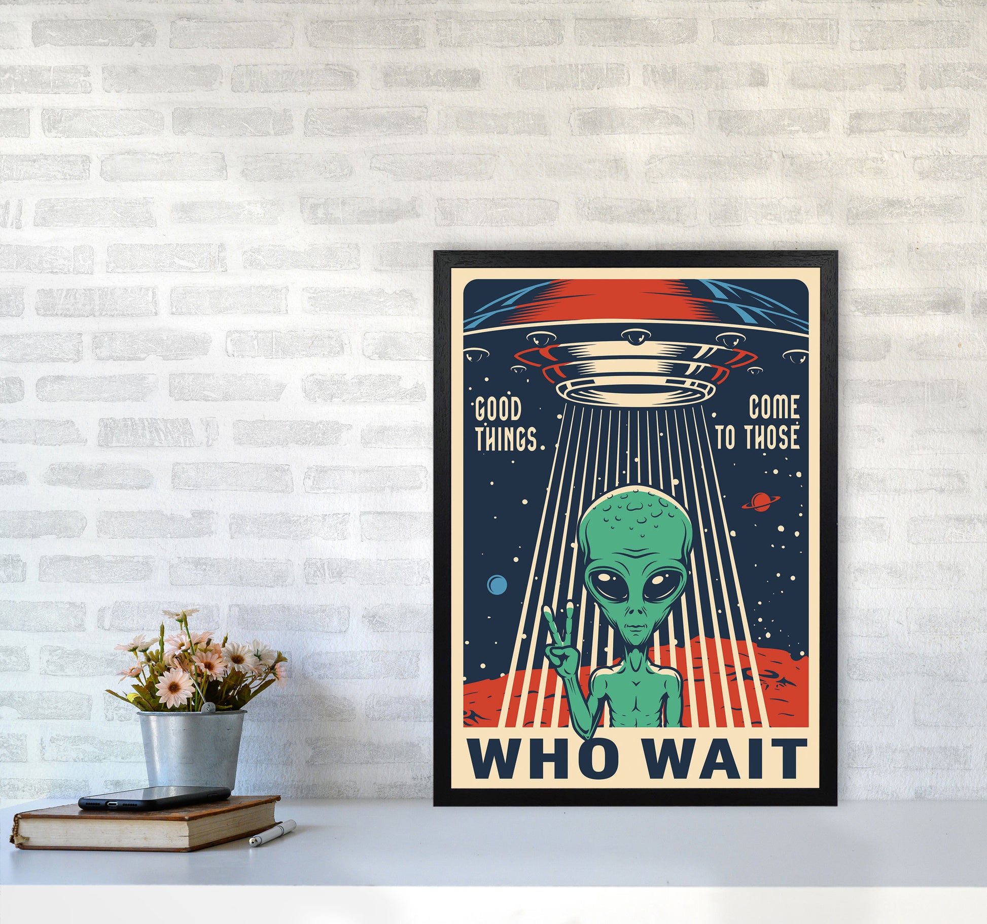 Outer Space Series - #12 Art Print by Jason Stanley A2 White Frame