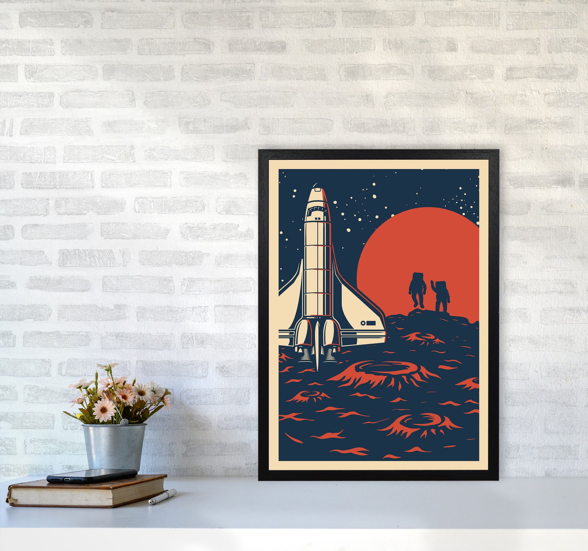 Outer Space Series - #10 Art Print by Jason Stanley A2 White Frame