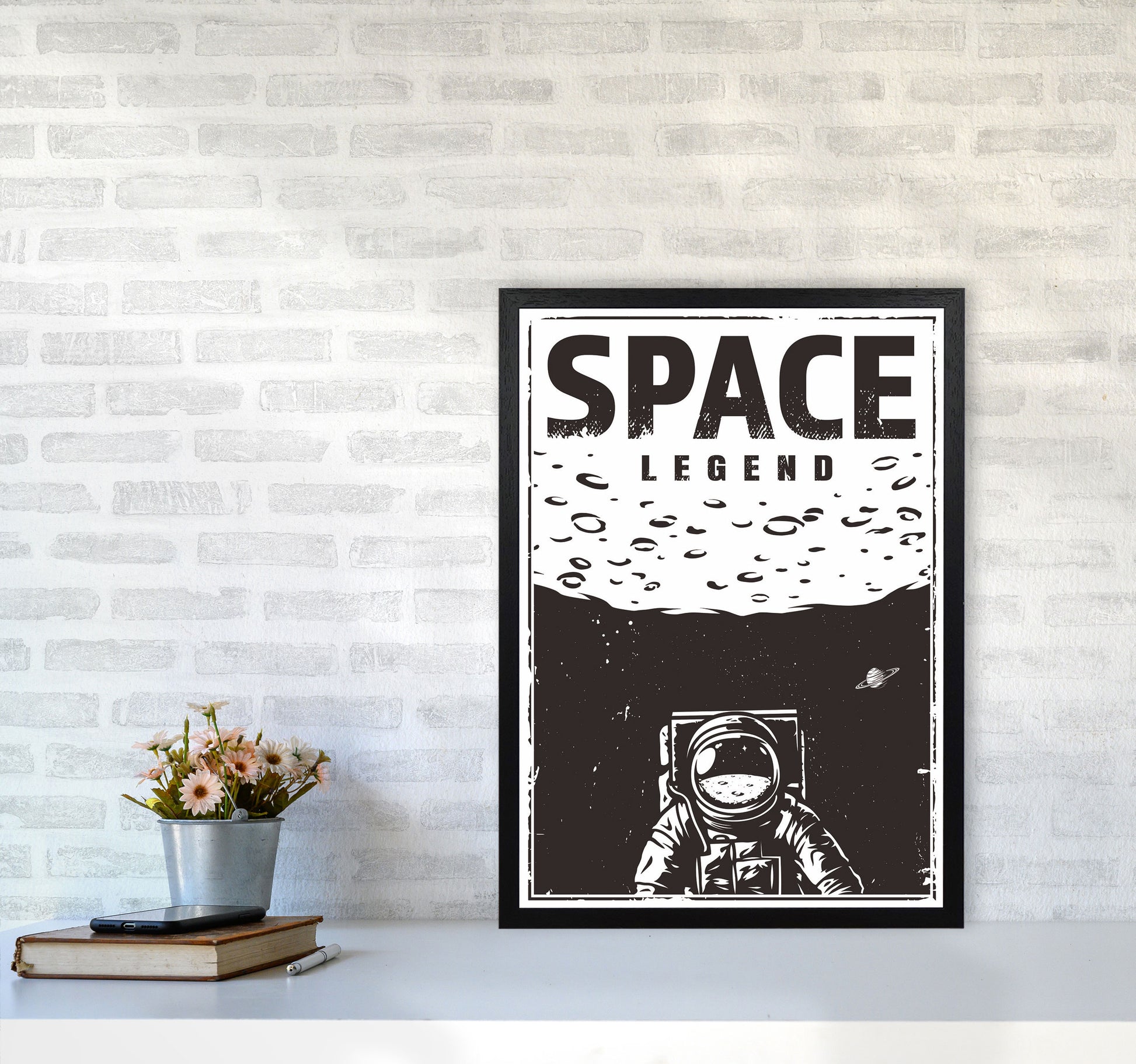 Outer Space Series - #19 Art Print by Jason Stanley A2 White Frame