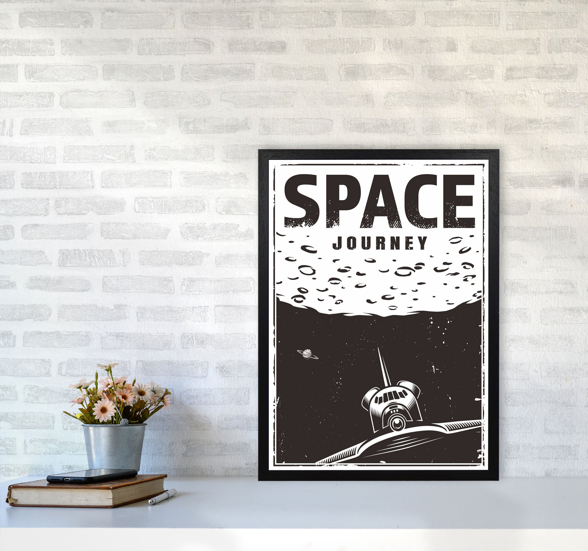 Outer Space Series - #20 Art Print by Jason Stanley A2 White Frame