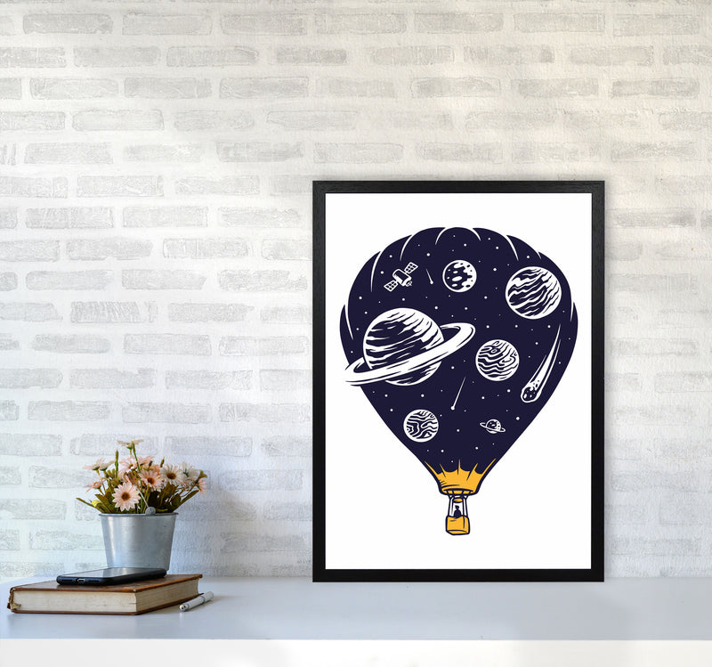 Hot Air Baloon Universe Art Print by Jason Stanley A2 White Frame