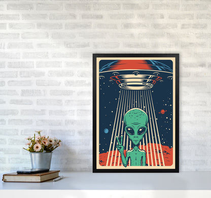 Outer Space Series - #5 Art Print by Jason Stanley A2 White Frame