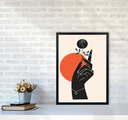 Minimalist Hand Drawing Art Print by Jason Stanley A2 White Frame